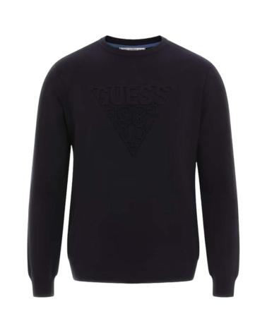 GUESS PULLOVER DORAN MIT BLAUEM LOGO AZUL