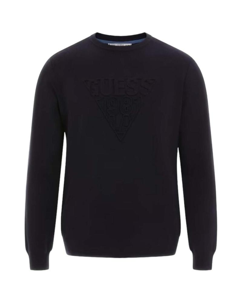 GUESS PULLOVER DORAN MIT BLAUEM LOGO AZUL