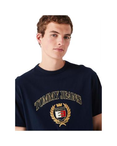 T-SHIRT TOMMY HILFIGER LOGO ÉCUSSON BLEU AZUL