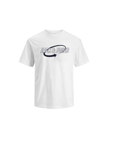 JACK & JONES KIDS WHITE T-SHIRT WITH PRINT 12255118 BLANCO