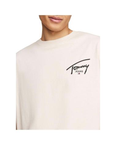 T-SHIRT TOMMY HILFIGER AVEC LOGO BEIGE POUR HOMME BEIGE