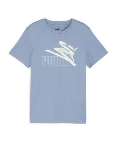 T-SHIRT PUMA ESSENTIALS LOGO SUMMER ZEN 67898 BLU AZUL