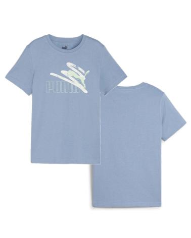 T-SHIRT PUMA ESSENTIALS LOGO SUMMER ZEN 67898 BLU AZUL