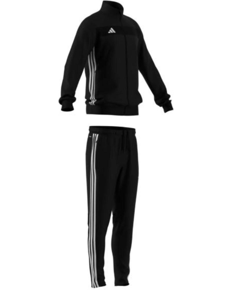 TUTA ADIDAS NERA CON STRISCE BIANCHE BLACK-WHITE