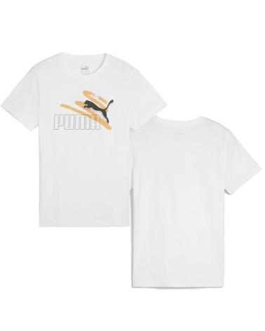 T-SHIRT PUMA ESSENTIALS 2 LOGO LAB SUMMER BIANCA 678988 BLANCO