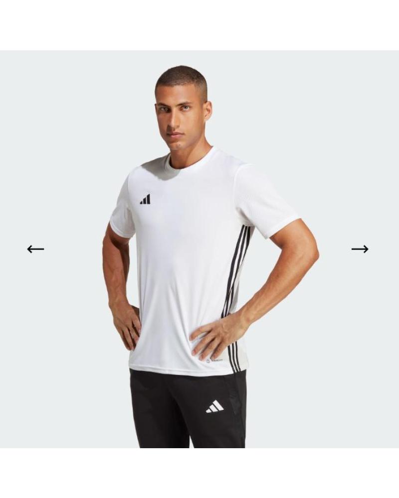 T-SHIRT D'ENTRAÎNEMENT ADIDAS BLANC-NOIR WHITE-BLACK