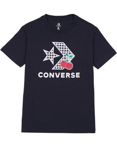 CONVERSE TEXTIL MARCA MODELO CHERRY STAR CHEVRON INFILL TEE PARA MUJE NEGRO