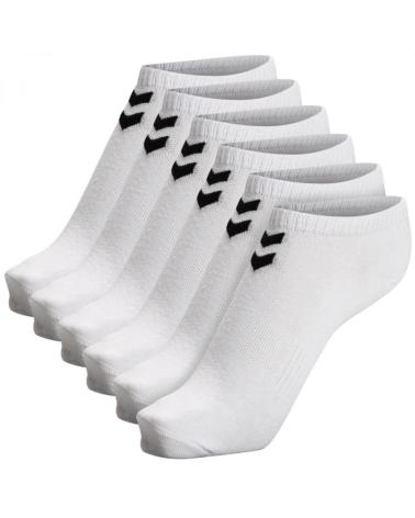 CALZINI CAVIGLIA HUMMEL CHEVRON BIANCHI - CONFEZIONE DA 3 BLANCO