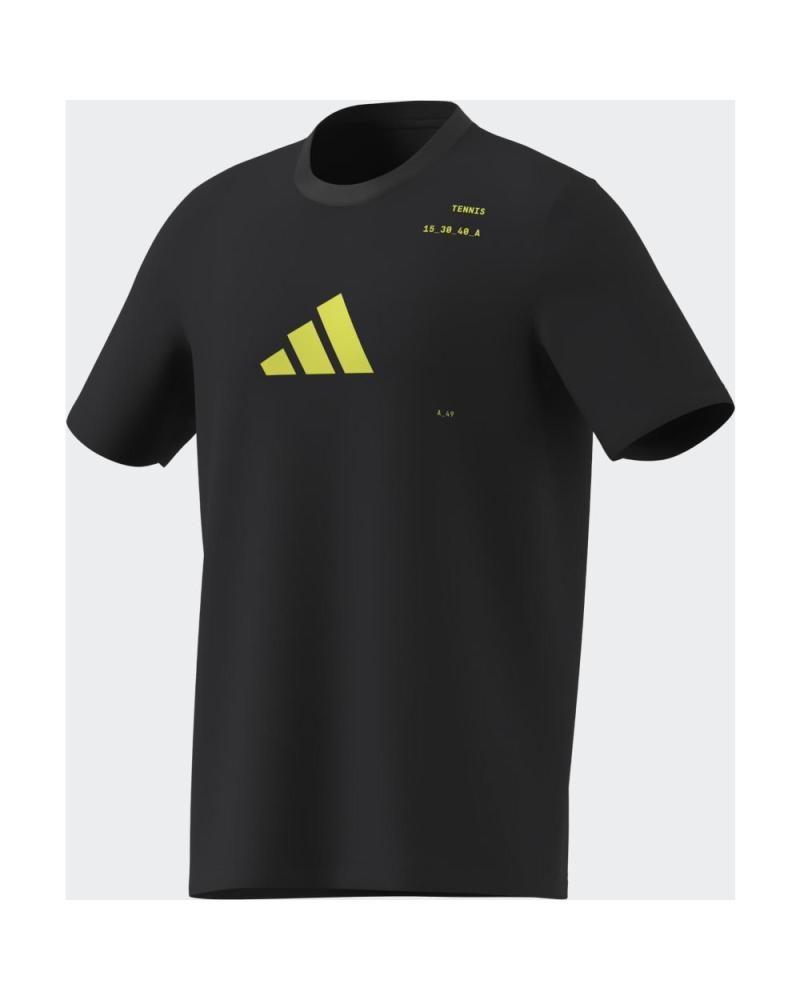 T-SHIRT DA TENNIS ADIDAS NERA DA UOMO NEGRO