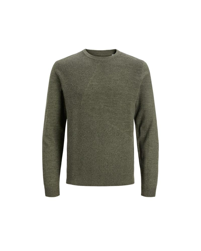 PULL JACK & JONES VERT DUSTY POUR HOMME 12236214 DUSTY