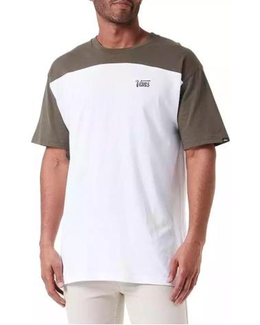 VANS OFF THE WALL CAMISETA VANS SCRIPT CREW BLOCK VERDE GRAPE BLANCA SS BLANCO