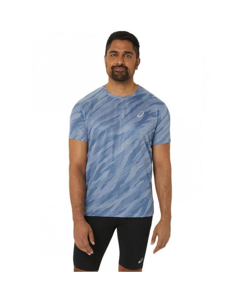 MAGLIETTA ASICS CORE ALL OVER PRINT SS BLU 201 AZUL