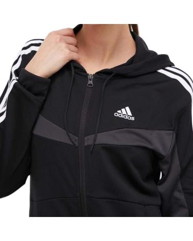 ADIDAS W BOLDBLOCK TS TRAININGSANZUG SCHWARZ MIT WEISSEN STREIFEN IN1838 NEGRO