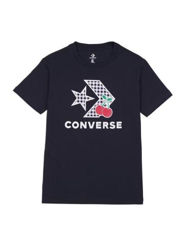 CONVERSE TEXTIL MARCA MODELO CHERRY STAR CHEVRON INFILL TEE PARA MUJE NEGRO