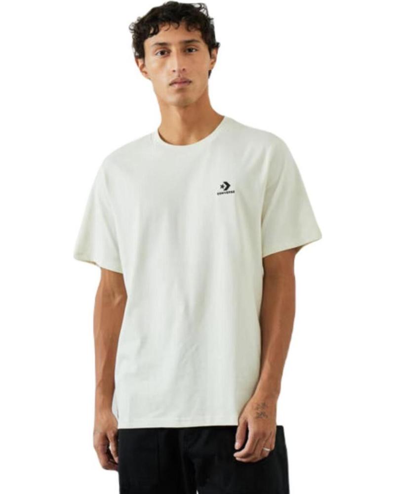 T-SHIRT CONVERSE STANDARD FIT CLASSIC STAR CHEVRON BEGE EGRET - MODELO 10023876 BEIG