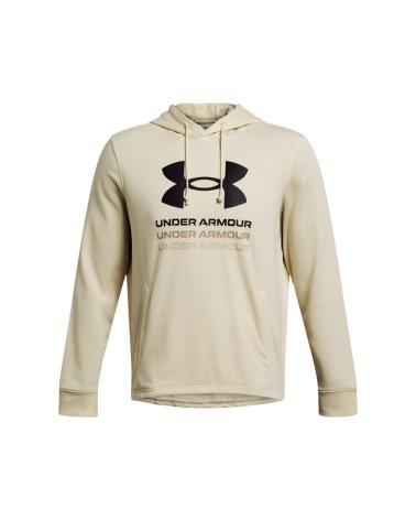 UNDER ARMOUR SUDADERA RIVAL TERRY GRAPHIC HOODIE BEIGE 1386047-273 1