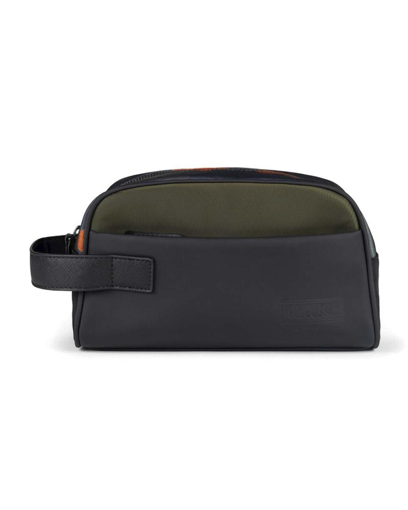 KULTURTASCHE MUNICH ESSENTIALS ZWEIFARBIG OLIVGRÜN UND SCHWARZ VERDE