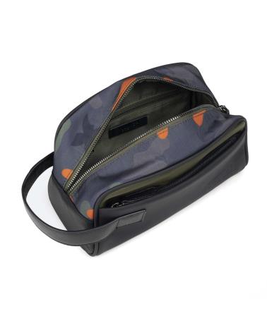 KULTURTASCHE MUNICH ESSENTIALS ZWEIFARBIG OLIVGRÜN UND SCHWARZ VERDE