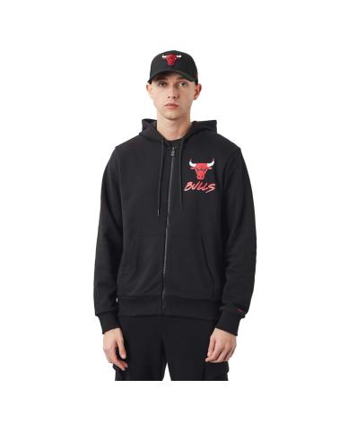 NEW ERA CHICAGO BULLS NBA SCRIPT SWEATSHIRT SCHWARZ 602846-98 NEGRO