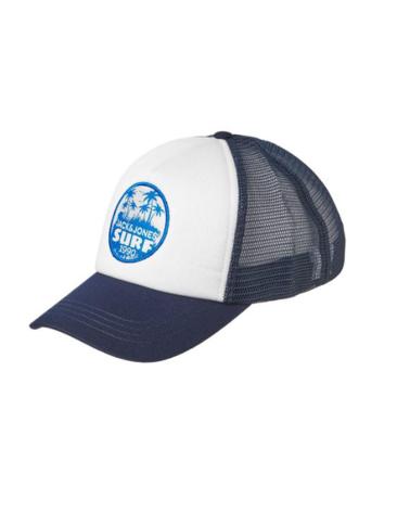 GORRA TRUCKER JACK & JONES CON LOGO BLANCO Y AZUL MARINO BLANCO