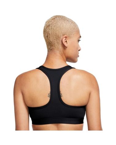 NIKE SWOOSH MEDIUM SUPPORT FUTURA BRA SPORT-BH FB4080-010 SCHWARZ NEGRO
