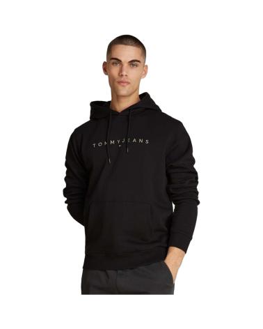 TOMMY HILFIGER BLACK HOODIE WITH LOGO NEGRO