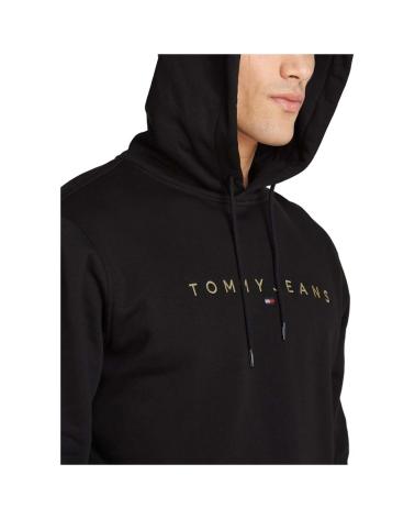 TOMMY HILFIGER BLACK HOODIE WITH LOGO NEGRO