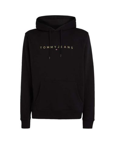 TOMMY HILFIGER BLACK HOODIE WITH LOGO NEGRO