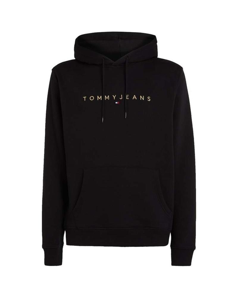TOMMY HILFIGER BLACK HOODIE WITH LOGO NEGRO
