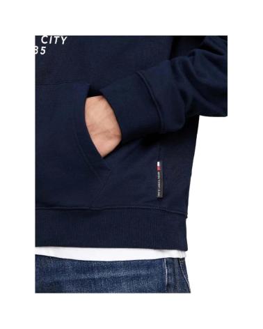 TOMMY HILFIGER NAVY BLUE HOODIE WITH GRAPHIC LOGO AZUL
