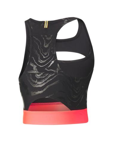 PUMA TOP DE CORRIDA FEMININO ULTRAFORM AOP CROP PRETO 522150-51 NEGRO