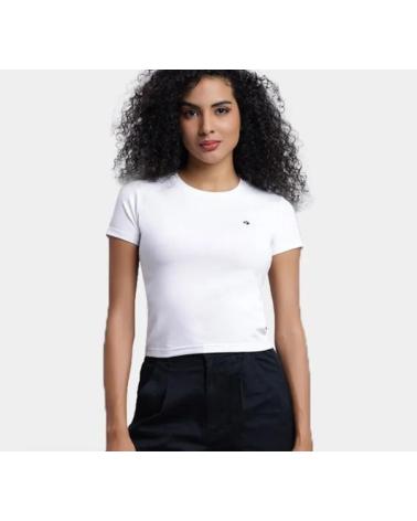 CONVERSE THE SLIM JERSEY CROPPED T-SHIRT WHITE - REF. 10027252-A01 BLANCO