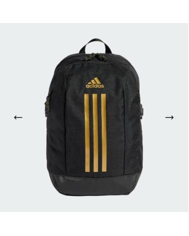 ZAINO CASUAL ADIDAS CON 3 STRISCE DORATE NERO NEGRO