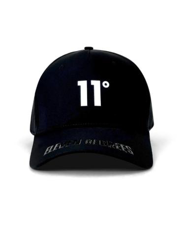 11 DEGREES BASEBALLKAPPE MIT FRONTLOGO - SCHWARZ NEGRO