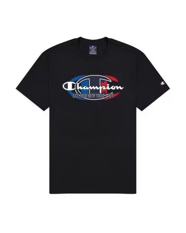 T-SHIRT CHAMPION DE MANGA CURTA PRETA PARA HOMEM - MODELO 217279-KK001 NEGRO