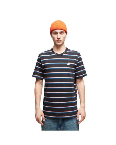 T-SHIRT NIKE NSW CLUB STRIPE NOIR À RAYURES MULTICOLORES DZ2985-011 MULTICOLOR