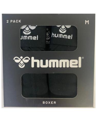CONFEZIONE DA 2 BOXER ADERENTI HUMMEL NERI NEGRO