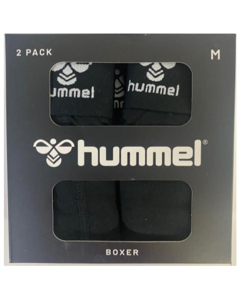 CONFEZIONE DA 2 BOXER ADERENTI HUMMEL NERI NEGRO