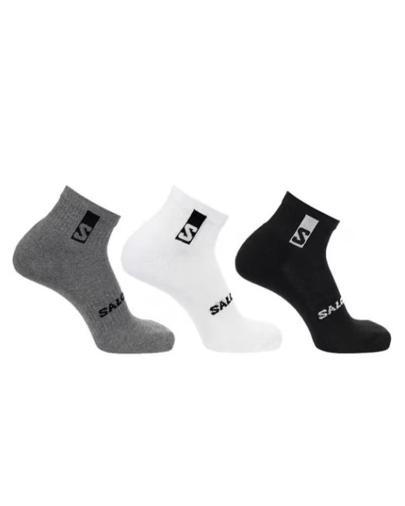 SALOMON SOCKEN 3ER PACK LC2086700 LIGHT GREY-HEATHER WHITE BLACK MEDIUM