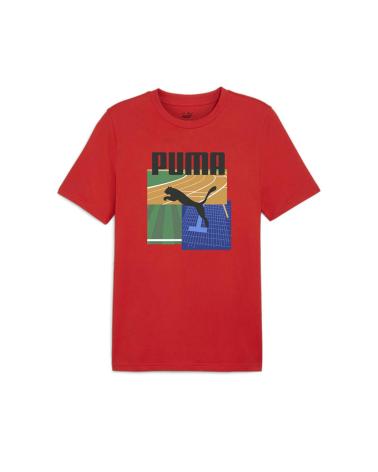 T-SHIRT PUMA GRAPHICS SUMMER ROUGE POUR HOMME 11