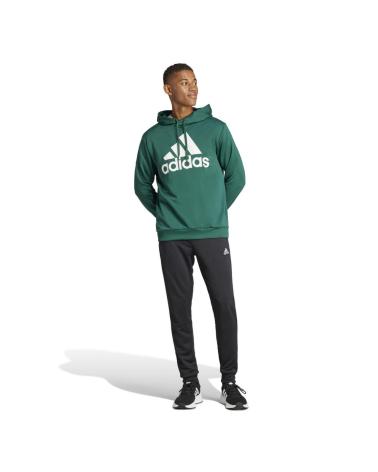 ADIDAS FRENCH TERRY HOODED TRACKSUIT IP3115 BLACK AND GREEN MULTICOLOR