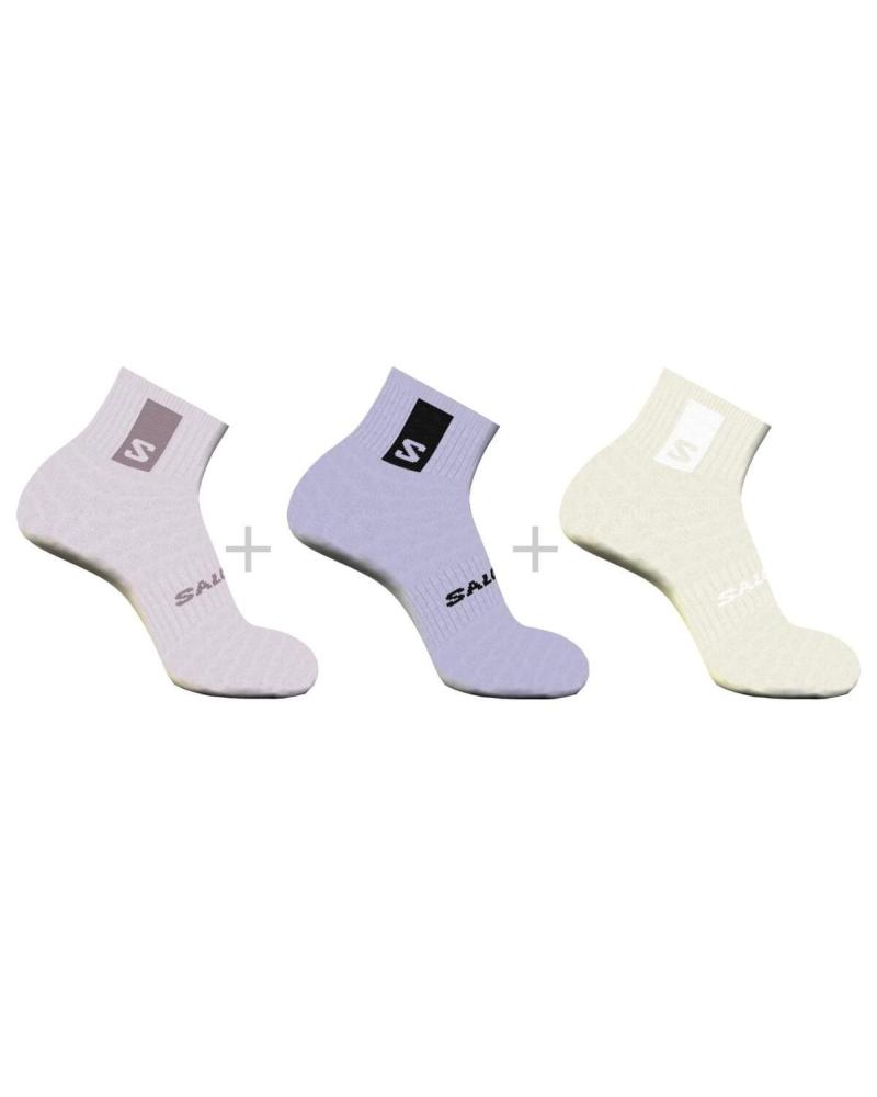 SALOMON LIGHT GREY-HEATHER MEDIUM SHORT SOCKS LIGHT GREY-HEATHER MEDIUM