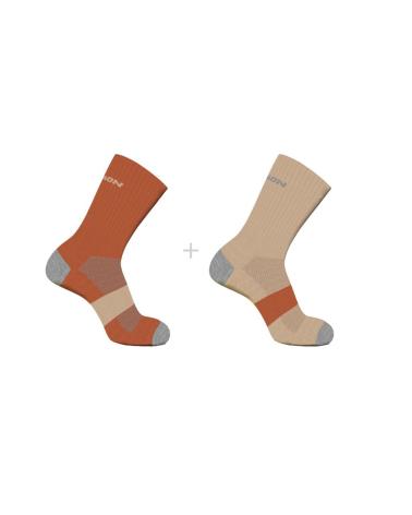 SALOMON EVASION CREW 2-PACK SOCKS DOE-SPICE ROUTE DOE-SPICE ROUTE