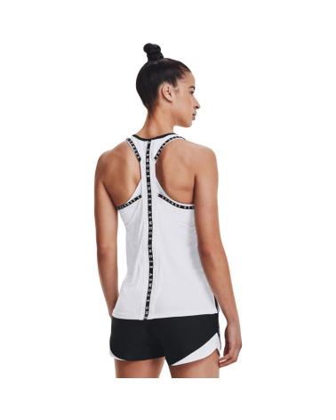 CANOTTA UNDER ARMOUR KNOCKOUT TANK 1351596-100 BIANCA BLANCO
