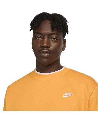 SUDADERA NIKE M NSW CLUB CREW FT NARANJA BV2666-717 NARANJA