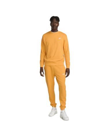 SUDADERA NIKE M NSW CLUB CREW FT NARANJA BV2666-717 NARANJA