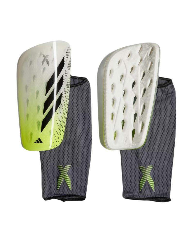 ADIDAS X SG LEAGUE SHIN GUARDS WHITE GREEN IA0841 NEGRO