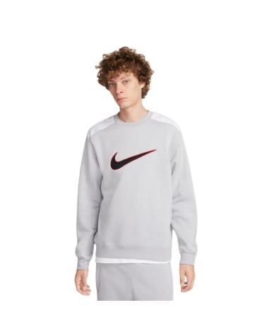 SWEATSHIRT NIKE M NSW SP FLC CREW BB HOODIE FN0245-012 GRIS GRIS