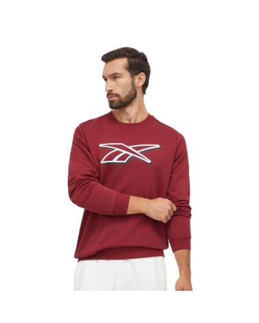 REEBOK RI LOGO CREW SWEATSHIRT BURGUNDY 100071367 ROJO