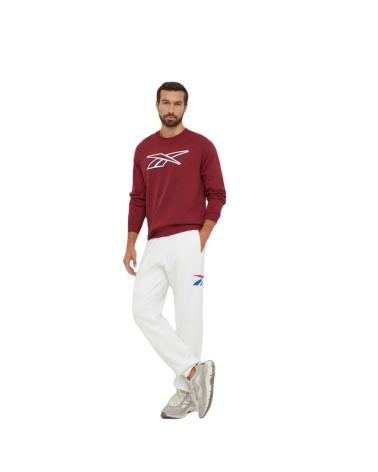 REEBOK RI LOGO CREW SWEATSHIRT BURGUNDY 100071367 ROJO